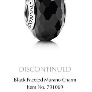Pandora black murano faceted